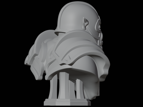 Orc Warrior Fantasy Character Bust 3D Print Model