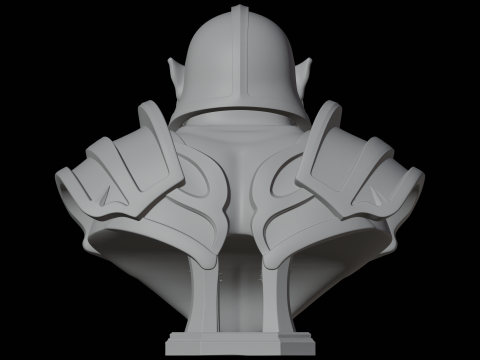Orc Warrior Fantasy Character Bust 3D Print Model