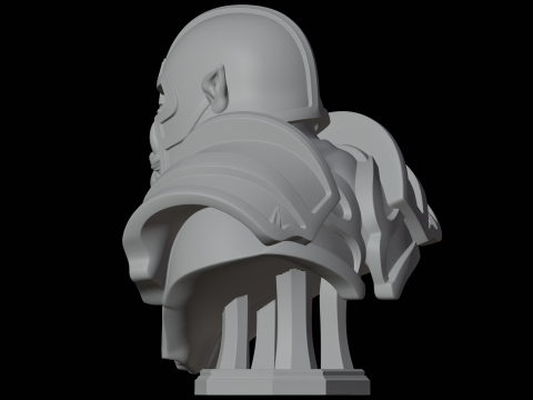 Orc Warrior Fantasy Character Bust 3D Print Model