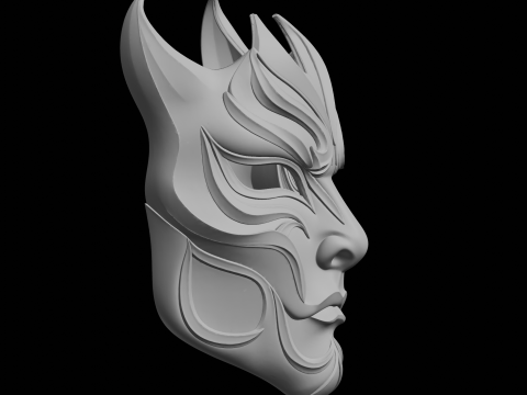 Ornate Fantasy Mask 3D Print Model