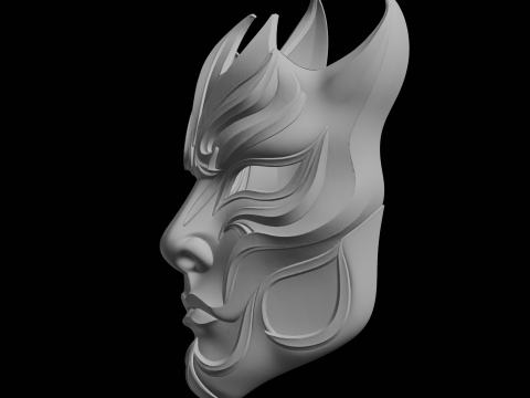 Ornate Fantasy Mask 3D Print Model