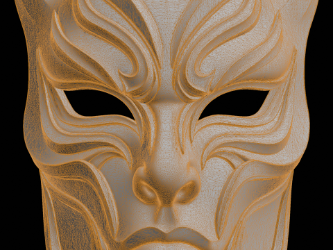 Ornate Fantasy Mask 3D Print Model