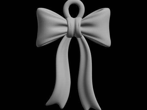 리본 활 장식 요소 3D 프린트 모델