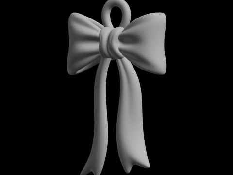 Elemento decorativo del lazo de la cinta Modelo de impresión 3D