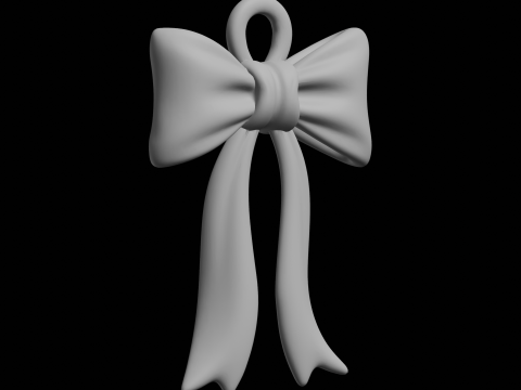 Ribbon Bow Decorative Element 3D Print Model