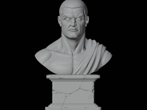 R&ouml;mische m&auml;nnliche B&uuml;ste 3D Druckmodell
