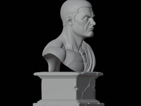 Roman Male Bust 3D Print Model