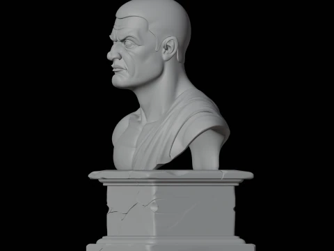 Roman Male Bust 3D Print Model