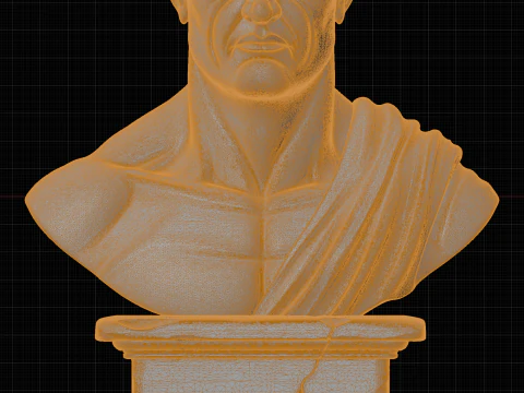 Roman Male Bust 3D Print Model
