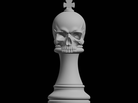 Skull King Chess Piece Modelo de impresión 3D