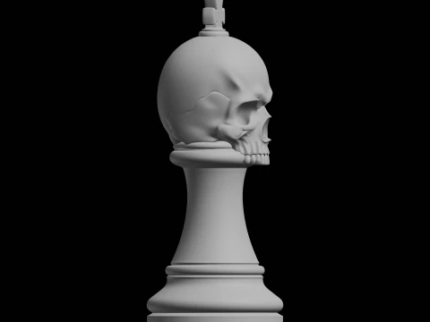 Skull King Chess Piece 3D Print Model