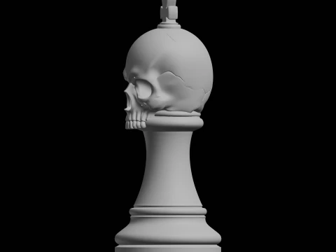 Skull King Chess Piece 3D Print Model