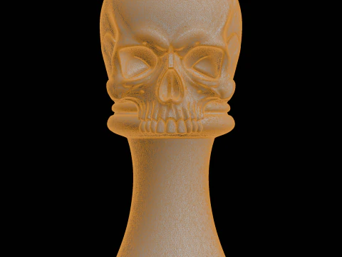 Skull King Chess Piece 3D Print Model