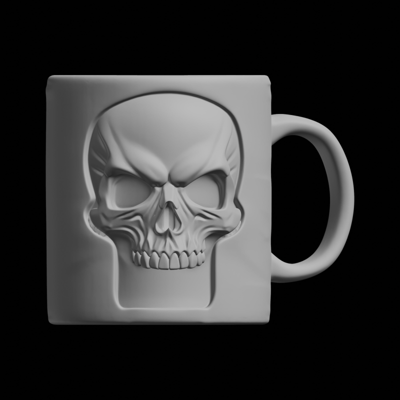 Skull Mug 3D Print Model Drinkware 3D Print Model .c4d .max .obj .3ds .fbx .stl .blend 