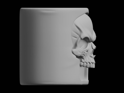 Skull Mug 3D Print Model Drinkware 3D Print Model