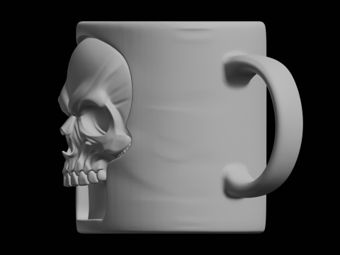 Skull Mug 3D Print Model Drinkware 3D Print Model