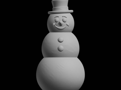 雪人节日装饰 3D 打印模型