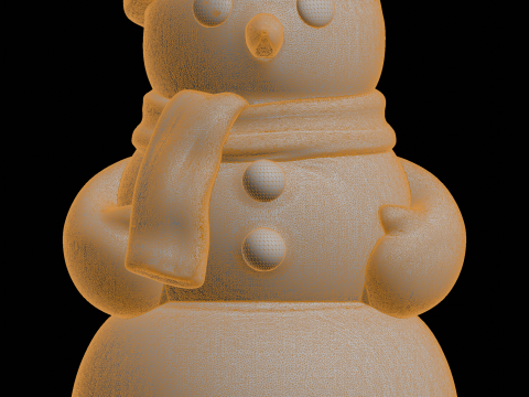 Figura del pupazzo di neve Modello di stampa 3D Tema invernale Modello di stampa 3D