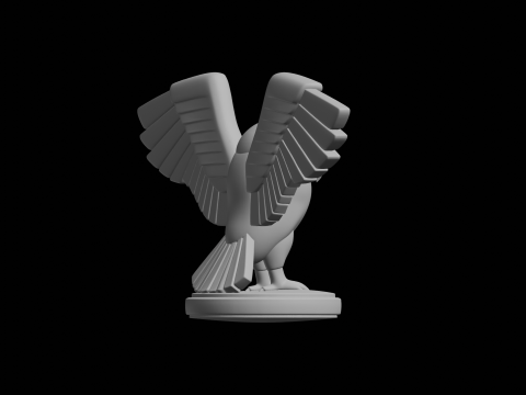 Stylized Owl Sculpture 3D Print Model