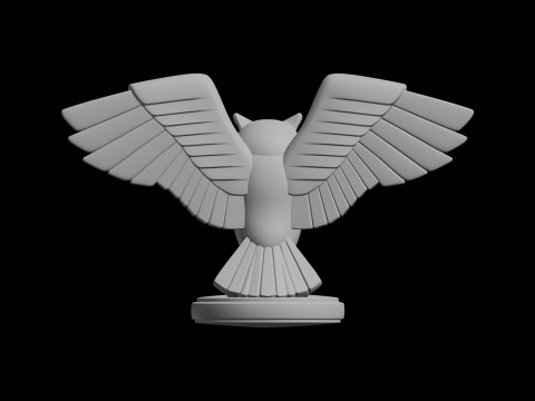 Stylized Owl Sculpture 3D Print Model
