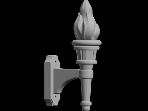 Torch Wall Sconce Home Decor 3D Print Model
