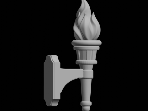 Torch Wall Sconce Home Decor 3D Print Model