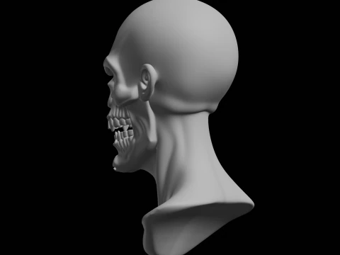 Zombie Bust Horror Character 3D Print Model
