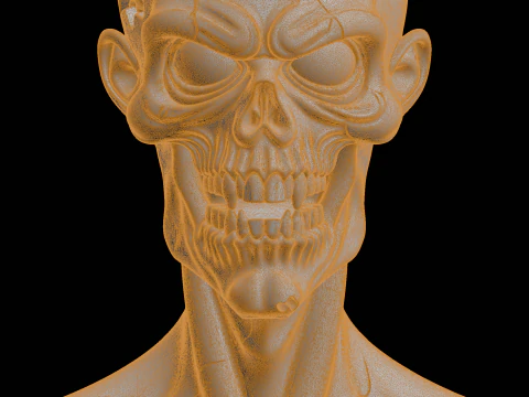 Zombie Bust Horror Character 3D Print Model