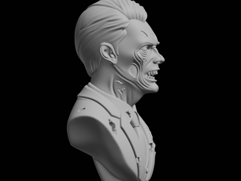 Patung Pria Zombie Model Cetak 3D