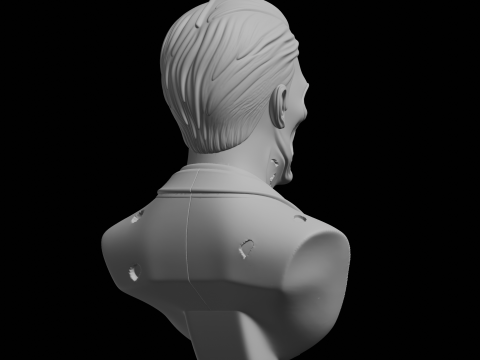 Patung Pria Zombie Model Cetak 3D