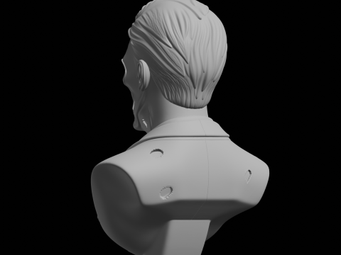 Patung Pria Zombie Model Cetak 3D