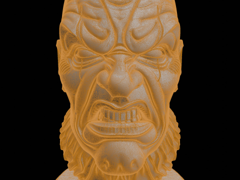 Angry Creepy Clown Bust 3D Print Model