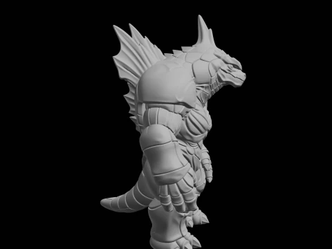 Armored Kaiju Creature 3D Print Model