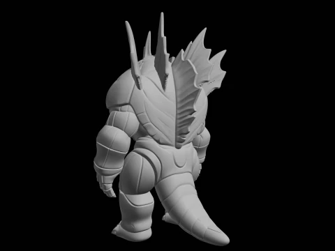 Armored Kaiju Creature 3D Print Model