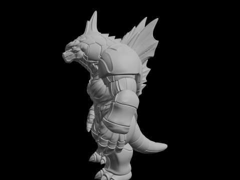 Armored Kaiju Creature 3D Print Model