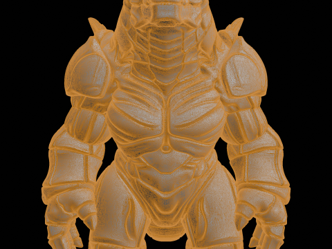 Armored Kaiju Creature 3D Print Model