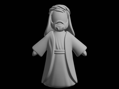 聖書の人物のプリントモデル 3Dプリントモデル