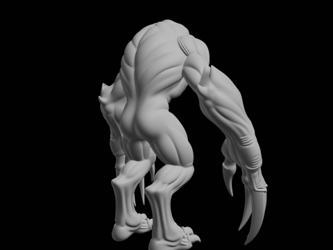 利爪怪物生物 3D 打印模型