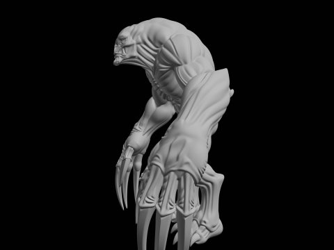 利爪怪物生物 3D 打印模型