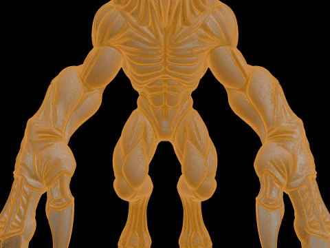 Pen&ccedil;eli Canavar Yaratık 3D Baskı Modeli