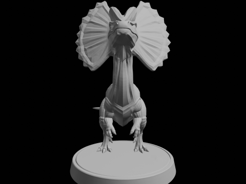 Miniatura del Dilofosauro Modello di stampa 3D