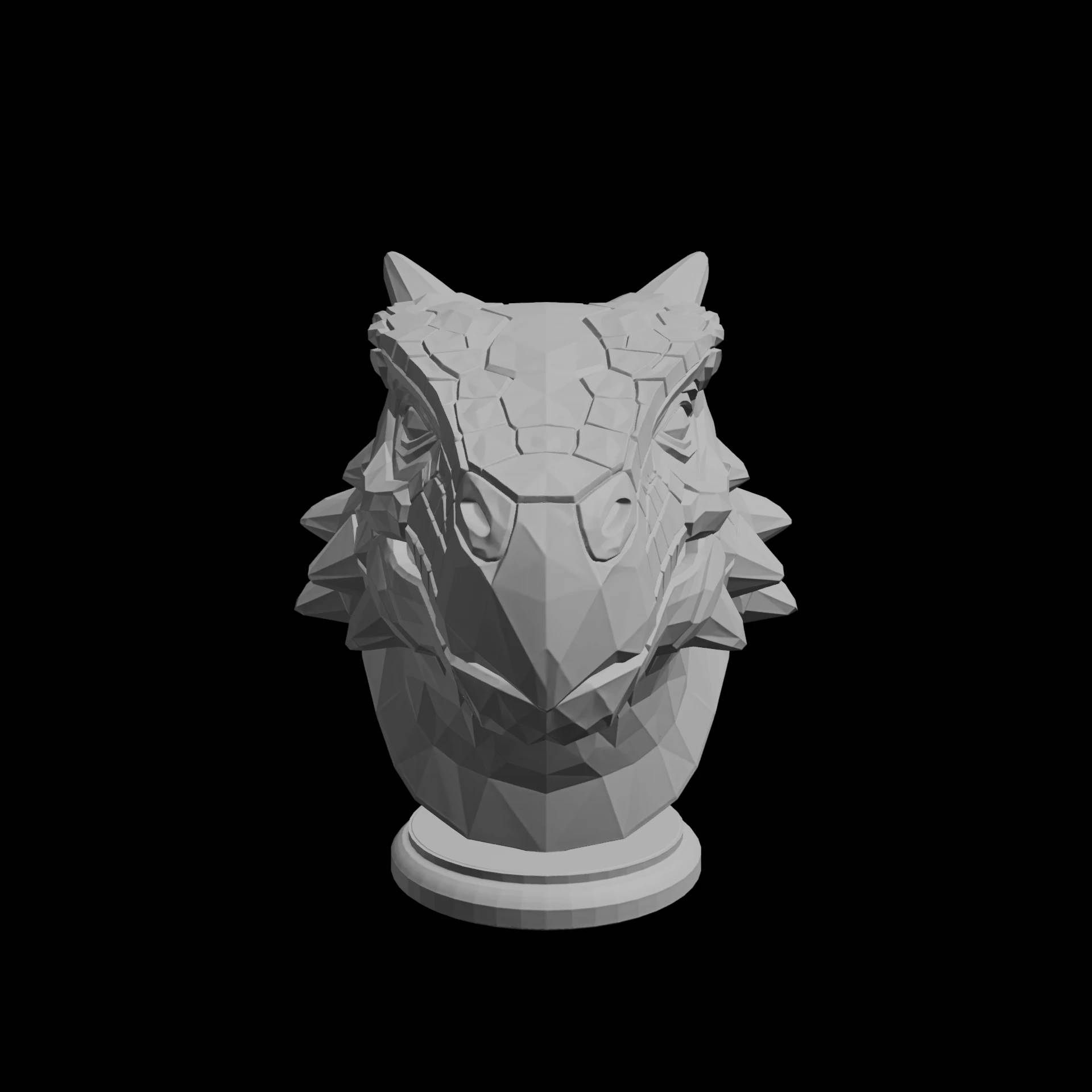 Dragon Bust 3D Print Model .c4d .max .obj .3ds .fbx .stl .blend 