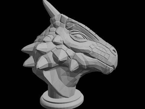 Dragon Bust 3D Print Model