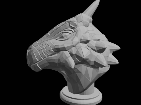 Dragon Bust 3D Print Model