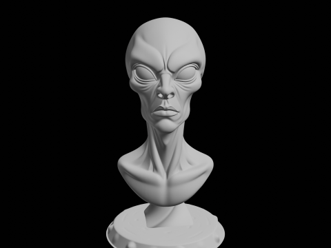 Научно-фантастическая скульптура внеземного бюста 3D Принт Модель