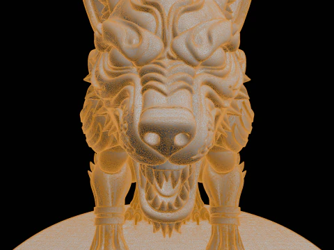 Fantasy Wolf Monster 3D Print Model