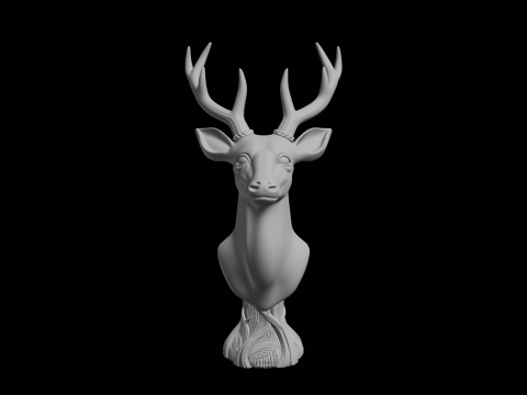 Statua geometrica di animali della fauna selvatica a basso poli Modello di stampa 3D