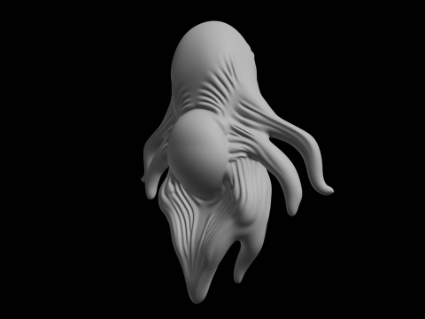 幽霊の生き物の彫刻 3Dプリントモデル