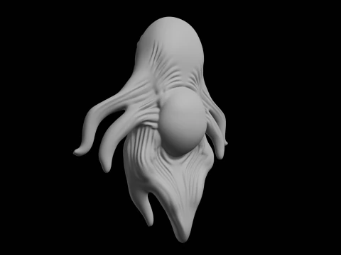Ghost Creature Sculpture 3D Print Model