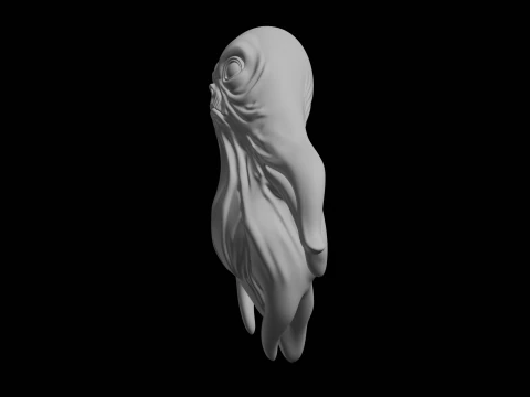 Ghost Creature Sculpture 3D Print Model